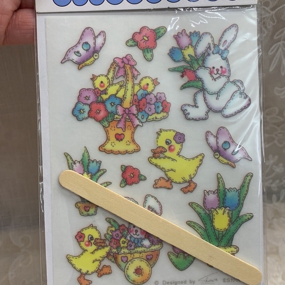 Vintage Made in Taiwan Easter Rub-ons designs 4 packs all different - Picture 7 of 11
